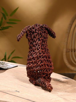 Сувенир плетёный «Собака», 33×26×33х см, сиграсс, тёмный