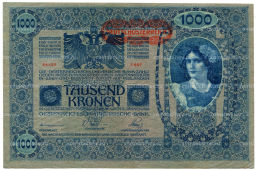 1000 крон 1902 года Австрия  надпечатка