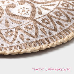 Цена за 4 шт. Салфетка сервировочная на стол Доляна «Милли», d=38 см, белая