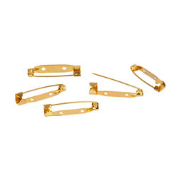 Zlatka Заготовки для броши DC-311/5 3 см 5 шт №01 под золото