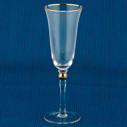 Жаклин Бокал стеклянный 220мл, д7,3см, h22,2см, для шампанского, тонкостенное, прозрачное стекло, отводка золотом (Китай) Цена указана за штуку. В коробке 4 штуки. - Домашняя мода фото 4