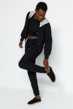 Siyah Kal?n Ici Polarl? Basic Orme Esofman Alt? Pantolon TWOAW22EA0468