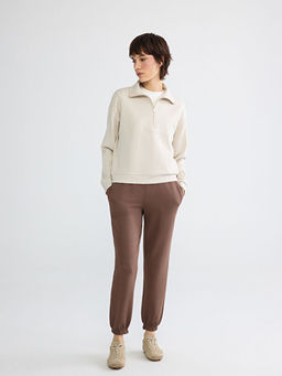 Dik Yaka Soft Touch Kad?n Sweatshirt