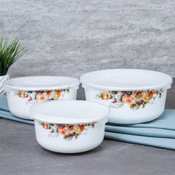 Салатник с крышкой 3 предмета А / HDW3B-XN (7064) /уп 12/ Букет пионов - Галеонтрейд фото 4