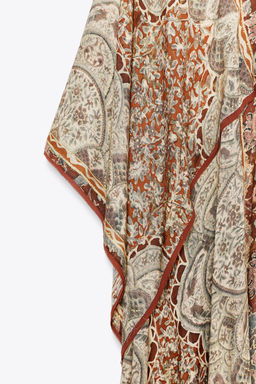 ZW COLLECTION PAISLEY KAFTAN DRESS - Zara фото 10