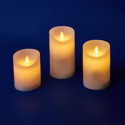 ULD-F055 WARM WHITE RC CANDLE SET3 Фигура светодиодная Свеча на батарейках 2AA (не в/к), в составе набора из 3 штук. Диммируемые. 1 светодиод. Теплый белый свет. Пульт ДУ (в/к). TM Uniel