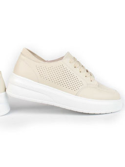 05-HY14-1D BEIGE Кроссовки женские (натуральная кожа)