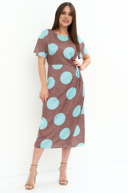 Платье Magia mody 2276 какао+бирюза