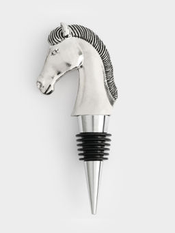 Пробка для винной бутылки, 12 см, металл, серебристая, Лошадь, Horse