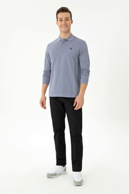 U. S. Polo Assn / Мужской серый базовый свитшот - U.s. polo assn фото 4