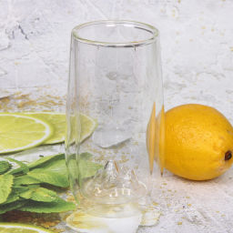 Стакан стеклянный с двойными стенками 330мл "Хай-Тек" Горы