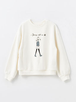 Bisiklet Yaka K?z ?ocuk Sweatshirt