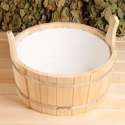 Шайка для бани и сауны, 15 л, липа, пластиковая вставка, «Добропаровъ»