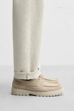 LEATHER DECK SHOES - Zara фото 5