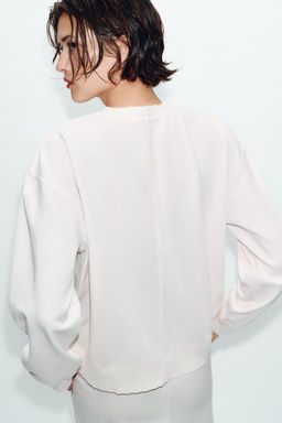SUDADERA EFECTO LAVADO / Rosa pastel - Zara фото 3