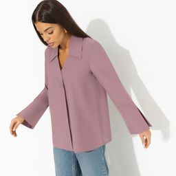 Блуза полуприталенного силуэта Амбассадор стиля (dusty) - Charutti фото 2