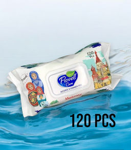 Влажные салфетки антибактериальные c ароматом, 120 шт., гигиенические, универсальные для тела и лица, для всей семьи и новорожденных, с клапаном