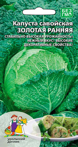 Капуста савойская ЗОЛОТАЯ РАННЯЯ  Стабильно высокая урожайность! Нежный вкус! Высокие декоративные свойства!