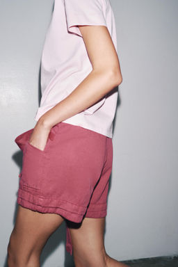 SHORT SLEEVE RUSTIC COTTON T-SHIRT - Zara фото 3