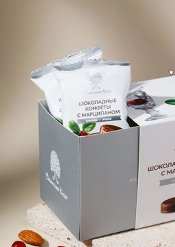 Шоколадные конфеты с марципаном / Клюква-водка / 220 г / ТМ Сибирский кедр