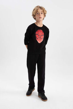 Толстовка с круглым вырезом для мальчиков Marvel Spiderman - Defacto фото 2