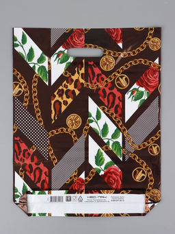 Цена за 25 шт. Пакет "Гламур, полиэтиленовый с вырубной ручкой 38х47 см, 60 мкм