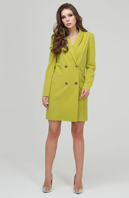 Эффектное платье лайм