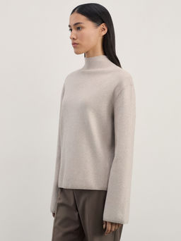 Джемпер с воротником-стойкой из вискозы / Zarina  фото 4