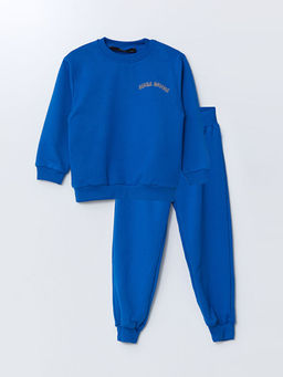 Bisiklet Yaka Bask?l? Erkek Bebek E?ofman Tak?m