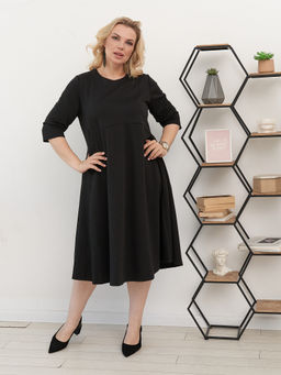 Платье из плотного трикотажа PP34306BLK01