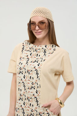 Платье NIKVA н1052-1 песок и песочный мультиколор  фото 4