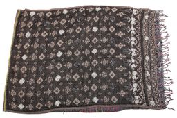 Палантин с вышивкой (шерсть вареная) № Тк906/126 - Ганг фото 3