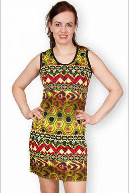 Платье трикотажное, зелёный (149-7)