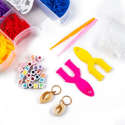 Hobbius SLB-18 Набор для плетения из резинок Скрипка 450 шт ассорти  фото 4