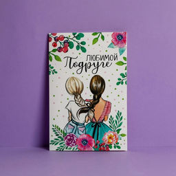 Цена за 10 шт. Открытка Любимой подруге, девочки, 12 18 см
