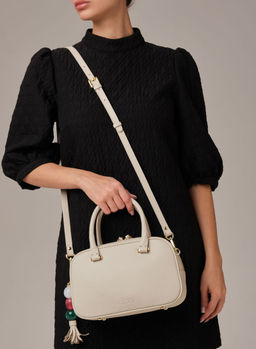 Кожаная сумка Hawaii DBR 31216 светлый крем фото 5