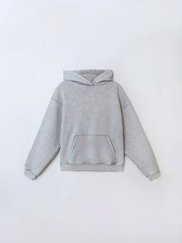 Теплое худи женское серое с начесом - Mark formelle фото 7