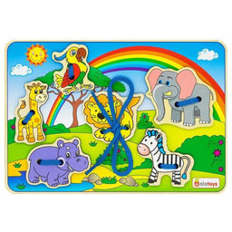 Шнуровка Саванна Деревянная развивающая игра - Buro фото 4