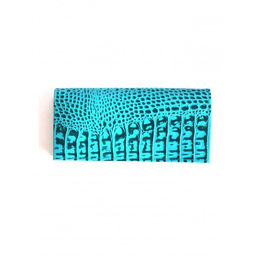 Портмоне женское Croco-ПР-965 натуральная кожа 3 отд, 10 карм, бирюза кайман (72) 264632  фото 2