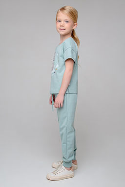 КР 301912/голубой прибой фуфайка (футболка) для дев