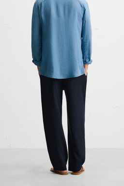 RELAXED FIT LYOCELL TROUSERS - Zara фото 3