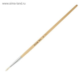 Набор кистей для рисования, коза, 3 штуки: № 1, 2, 3, круглые, деревянная ручка, международный размер