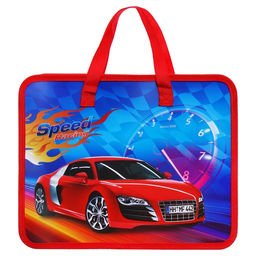 Папка с ручками пластиковая А4 Calligrata Машина красная, 32,2х25,6х7 см,  фото 3