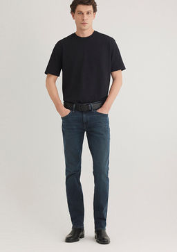 Marcus Lux Black Puslu Koyu Mavi Jean Pantolon