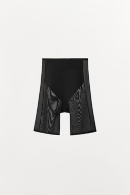 SHORTS CICLISTA MESH CON POLIAMIDA / Negro - Zara фото 5