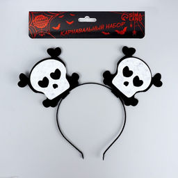 Цена за 2 шт. Ободок для волос карнавальный «Черепушки»