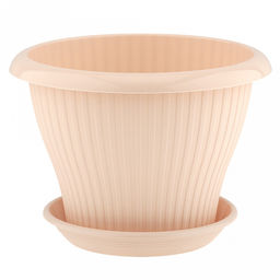 Горшок для цветов пластмассовый "Гамма плюс" 1,6л, д17см, h12,5см, пудровый (Россия)