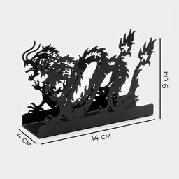 Цена за 2 шт. Салфетница Magistro «Дракон», 14×4×9 см, чёрная