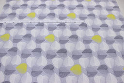 Рогожка Геометрические листочки, ш.1.5м, хлопок-100%, 160гр/м.кв - Купава фото 3