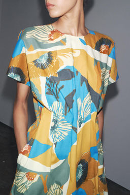 ZW COLLECTION PRINTED MIDI DRESS - Zara фото 9